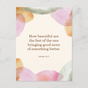 JW Pioneer Gift, Jesaja 52:7   JW-Briefkaart Briefkaart