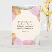 JW Pioneer Gift, Jesaja 52:7 | JW gevouwen groet Kaart (Gele Bloem)