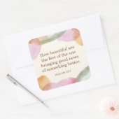 JW Pioneer Gift, Jesaja 52:7 | JW Vierkante Sticker (Envelop)