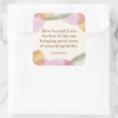 JW Pioneer Gift, Jesaja 52:7 | JW Vierkante Sticker (Tas)