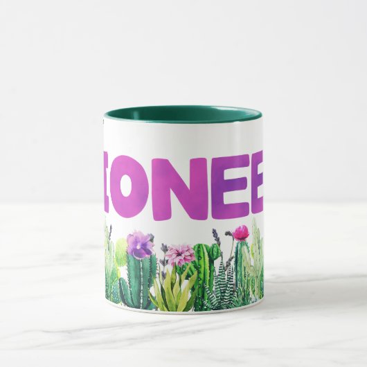 JW Pioneer Paarse Letters & Cactussen Wrap Rond Mo Mok (Midden)