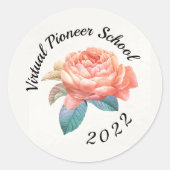 JW Pioneer School 2022 -  bloemontwerp Ronde Sticker (Voorkant)