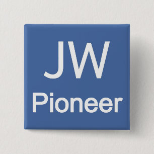 JW Pioneer Vierkante Button 5,1 Cm
