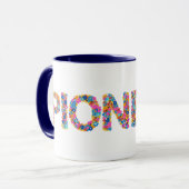 JW Pioneer Wrap Around Bloemen Typografie Mok (Voorkant links)