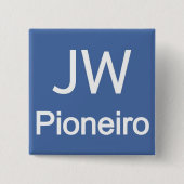 JW Pioneiro Vierkante Button 5,1 Cm (Voorkant)