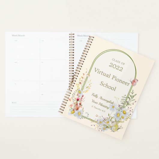 JW pionier school 2022 - floreel lijst Planner (Display)