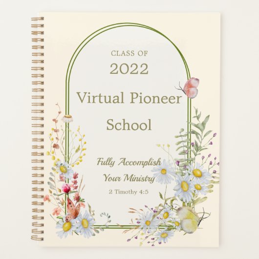 JW pionier school 2022 - floreel lijst Planner (Voorkant)