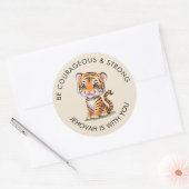 JW ronde Stickers voor kinderen, Wees moedig & ste (Envelop)