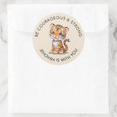 JW ronde Stickers voor kinderen, Wees moedig & ste (Tas)