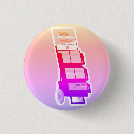 JW Roze dienstwagen Ronde Button 3,2 Cm (Voorkant)