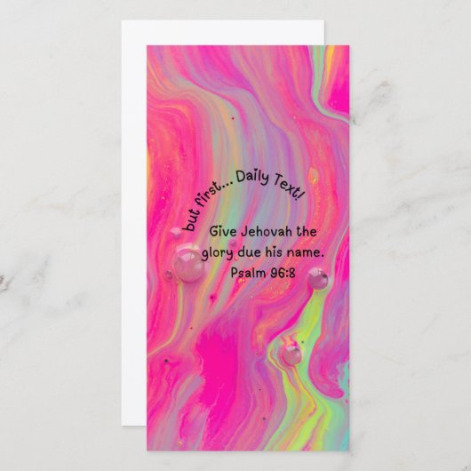 JW Roze Telefoon Behang met 2025 Jaar Tekst Kaart (Voorkant / Achterkant)