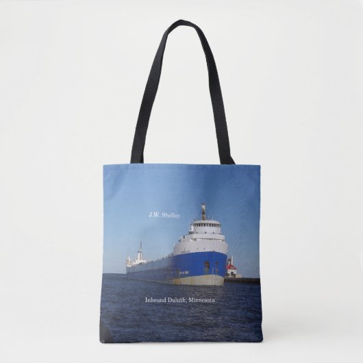 JW Shelley over de canvas tas (Voorkant)