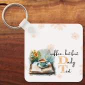 JW-Sleutelhanger "koffie ... maar eerst, dagelijks Sleutelhanger (Voorkant)