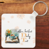 JW-Sleutelhanger "koffie ... maar eerst, dagelijks Sleutelhanger (Achterkant)