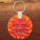 JW Sleutelhanger -Verheug je en volhard Romeinen 1 (Voorkant)