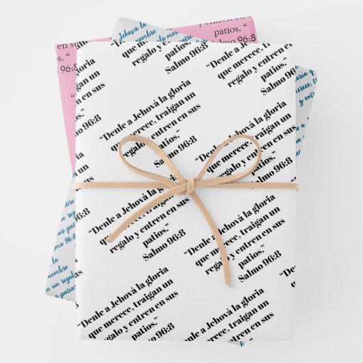 JW Spaans 2025 jaarlijkse tekst cadeau wrap papier Inpakpapier Vel (In situ)