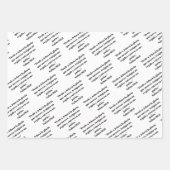 JW Spaans 2025 jaarlijkse tekst cadeau wrap papier Inpakpapier Vel (Voorkant)