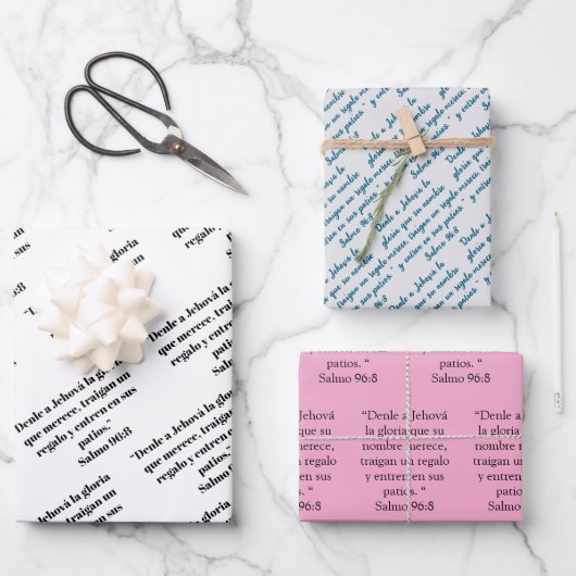 JW Spaans 2025 jaarlijkse tekst cadeau wrap papier Inpakpapier Vel (Voorkant)