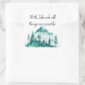 JW Sticker, Matteüs 19:26 | JW Gift Vierkante Sticker (Tas)