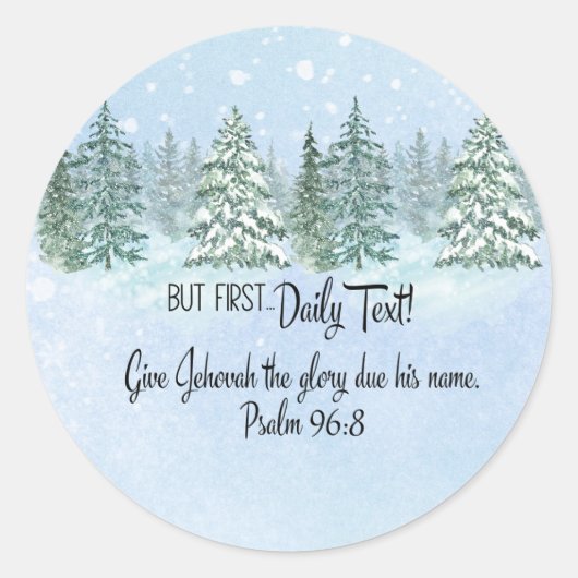 JW Stickers "maar eerst... dagelijkse tekst!" en P (Voorkant)