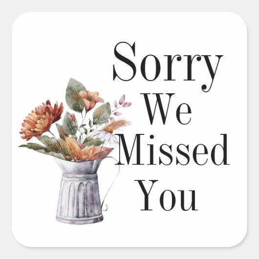 JW stickers Sorry dat we je ministeries hebben gem (Voorkant)