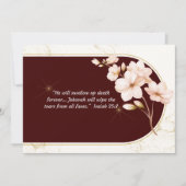 JW Sympathy Card -Cherry Blossom Isa 25:8 Bedankkaart (Voorkant)