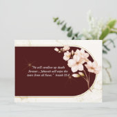 JW Sympathy Card -Cherry Blossom Isa 25:8 Bedankkaart (Staand voorkant)