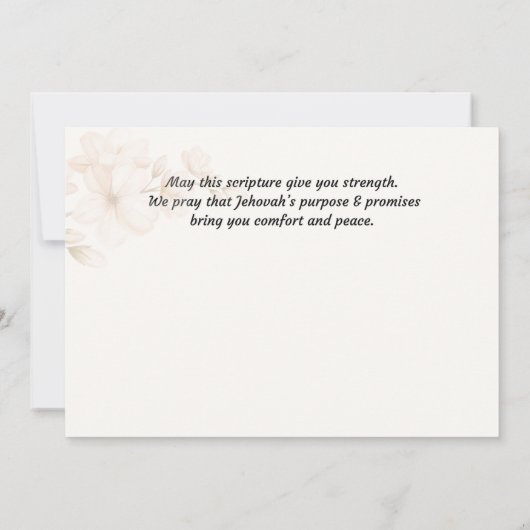 JW Sympathy Card -Cherry Blossom Isa 25:8 Bedankkaart (Achterkant)