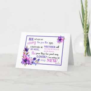 JW Sympathy Card Openbaring 21:3,4 Bedankkaart