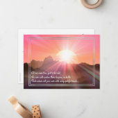 JW Sympathy Card Pink Sunrise Notitiekaartje (Voorkant / Achterkant in situ)