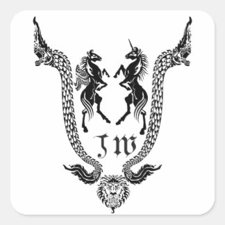 JW Thailand Boeddha Vierkante Sticker