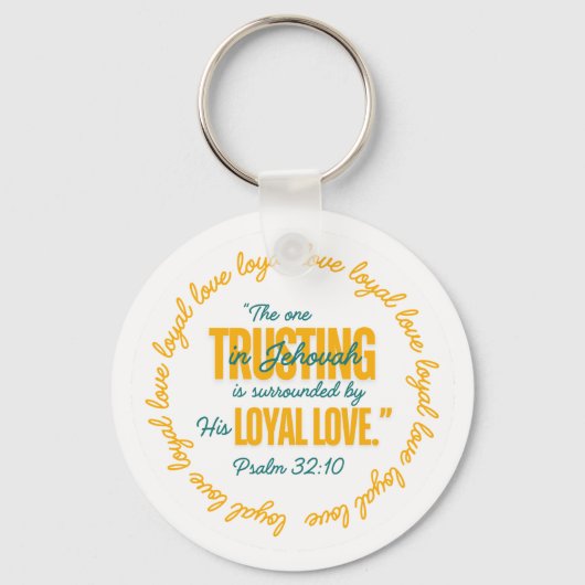 JW The One Trusting In Jehovah Ps. 32:10 Sleutelhanger (Achterkant)