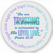JW "The one Trusting in Jehovah" Ps. 32:10 Sticker (Voorkant)