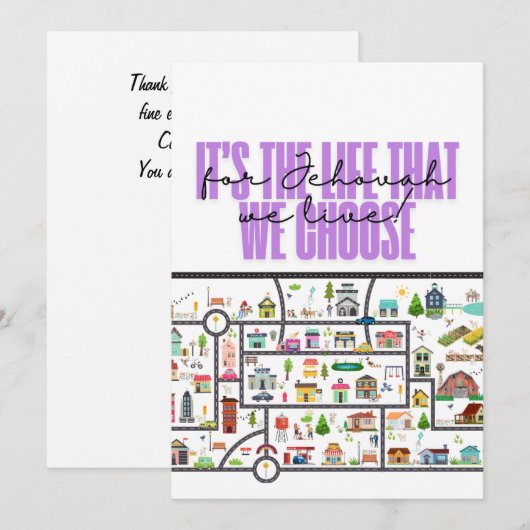 JW "Town Territory" Kaart voor pioniers (Voorkant / Achterkant)