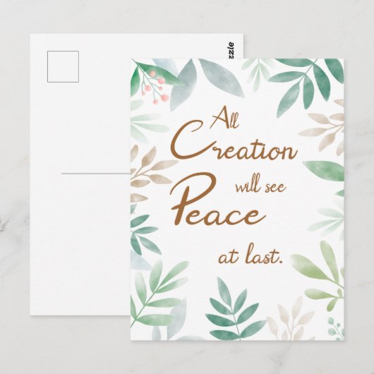 JW-Verdrag van 2022 - Eindelijk vrede Briefkaart (Voorkant / Achterkant)