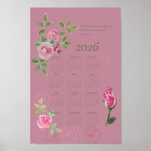 JW year text calendar customizable Poster (Voorkant)