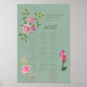 JW year text calendar customizable Poster (Voorkant)