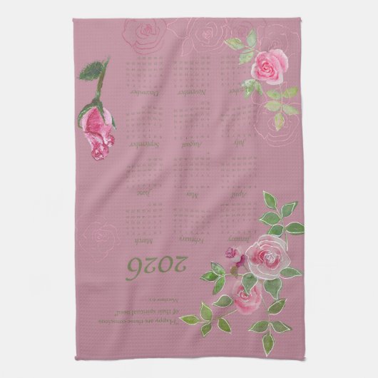 JW year text customize with calendar  Theedoek (Verticaal)