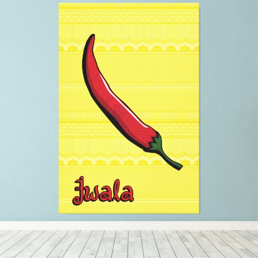 Jwala Chili Pepper Canvas Kunst (Insitu (Houten vloer))