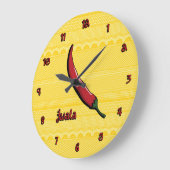 Jwala Chili Pepper Clock Grote Klok (Hoek)