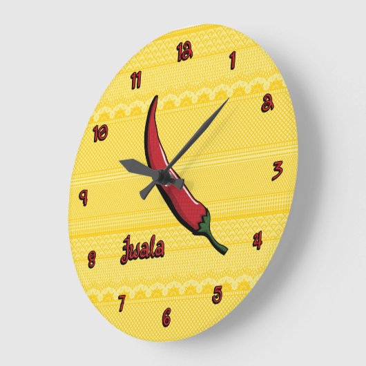 Jwala Chili Pepper Clock Grote Klok (Hoek)