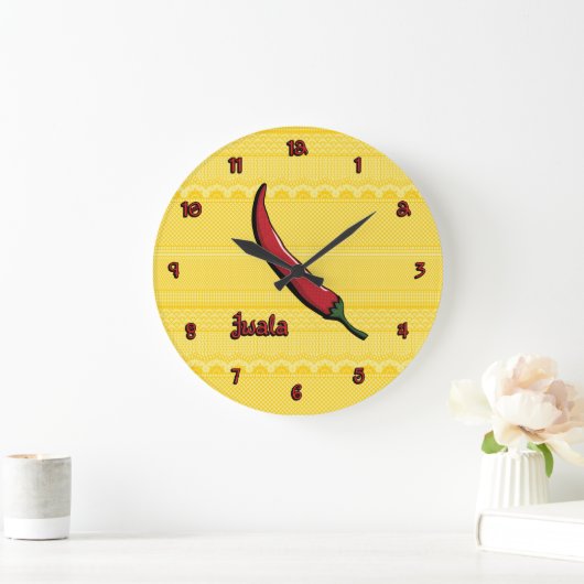Jwala Chili Pepper Clock Grote Klok (Huis)