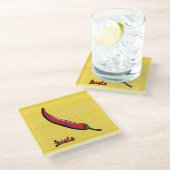Jwala Chili Pepper Glas Onderzetter (Schuin)