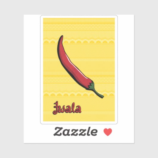 Jwala Chili Pepper Sticker (Vel)