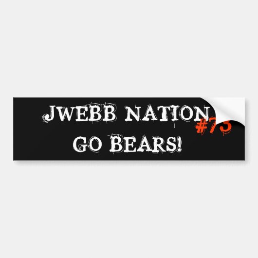 JWEBB NATION BUMPERSTICKER (Voorkant)