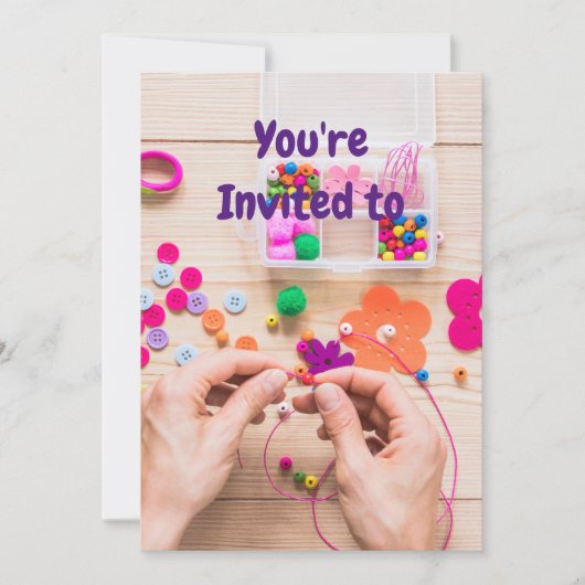 Jwelry Craft Birthday - uitnodiging (Voorkant)