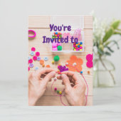 Jwelry Craft Birthday - uitnodiging (Staand voorkant)