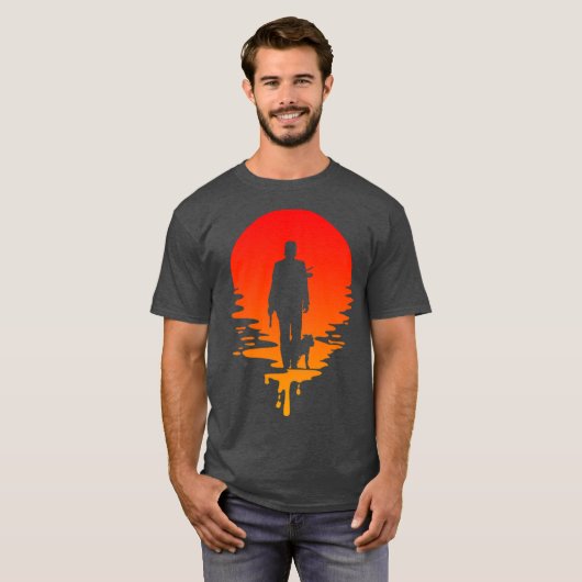 JWick and Dog Sunset gift T-shirt (Voorkant volledig)