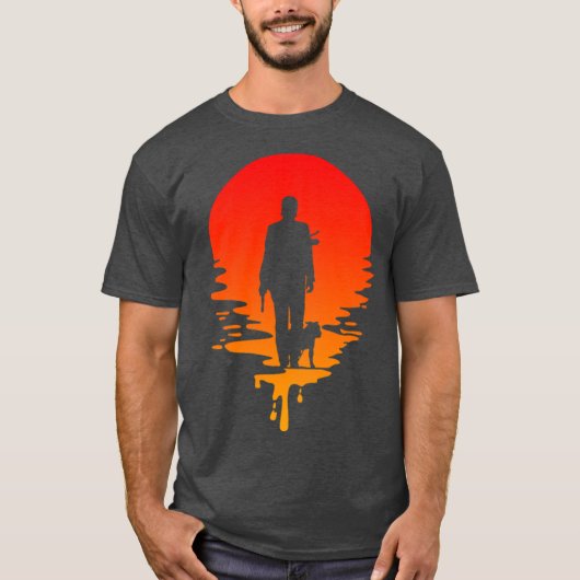 JWick en Dog Sunset cadeau T-shirt (Voorkant)