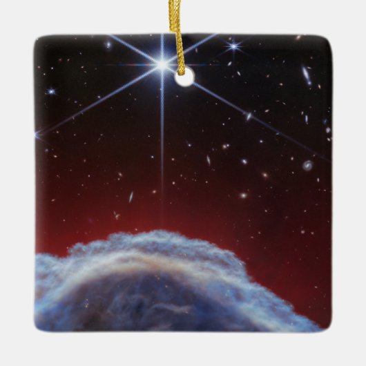JWST Afbeelding van de Paardenkopnevel Keramisch Ornament (Voorkant)